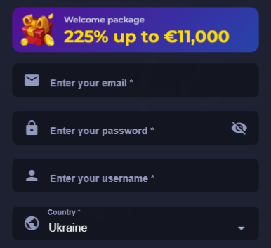 PitBet casino registration form