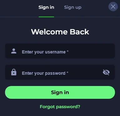 PitBet casino login form